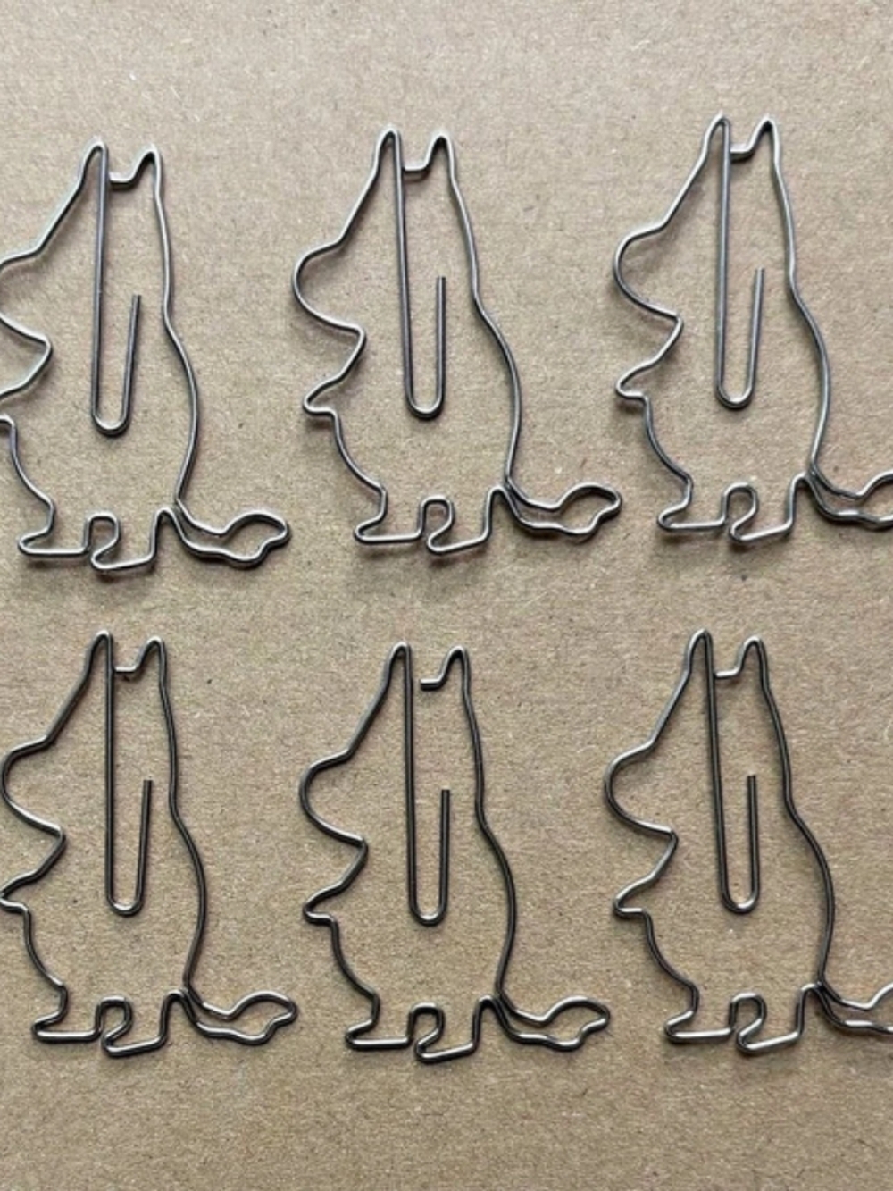 10 Moomin Shaped Paper Clips New Without Tag 1.7x3.5cm